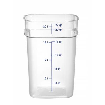 Nádoba na potraviny CamSquares Fresh Pro , Cambro, Camsquare, 20,8L, Průhledná, 289x289x(H)401mm | 22SFSPROCW135